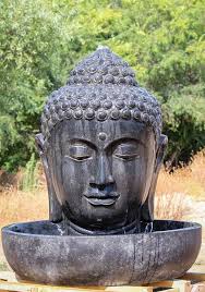 Outdoor Stone Buddha Head Fountain