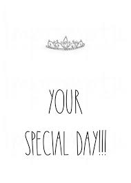 Rae Dunn Inspired Printable Birthday Card 5x7 Your Special Day Tiara Impromptu Photography
