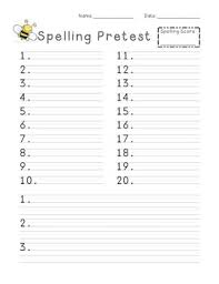 Spelling Pretest Test 20 Words With 3 Sentences By Amber Mathews