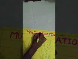 Multiplication Tables Kids School Project Simple Tables On