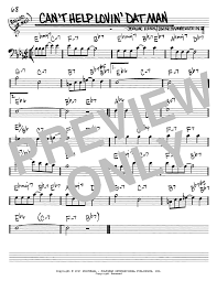 Cant Help Lovin Dat Man By Jerome Kern Real Book Melody Chords Bass Clef Instruments Digital Sheet Music