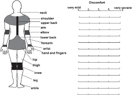 Body Discomfort Chart For Assessment Of Msds In Different