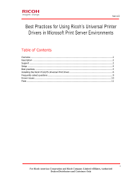 Best Practices For Using Ricoh S Universal Printer Drivers