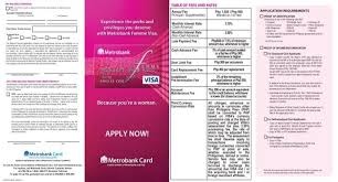 application form metrobank card