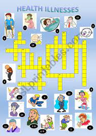 1 per group divide the cards equally. Illnesses Injuries Crosswords Esl Worksheet By Rackine35