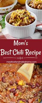 My husband's chili consists of ground beef, a packet of mccormick's (hot) chili seasoning and one can of tomato sauce. Mom S Best Chili Recipe A Simple Mild Chili With Ground Beef And Kidney Beans That Tastes Like Mo Best Chili Recipe Mild Chili Recipe Best Mild Chili Recipe