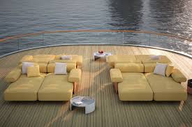 yacht with luxury italian furniture