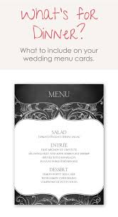 what to include on your wedding menu cards