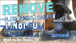 how to remove glued down carpet tile