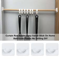 2 self adhesive curtain rod holder