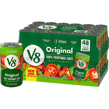 v8 original vegetable juice ready to