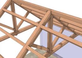 24 clear span king post truss roof