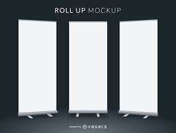 roll up mockup vector