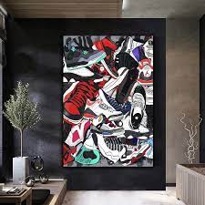 Sneakers Canvas Prints Graffiti Canvas