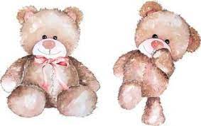 cute teddy bear vector art icons and