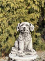 Garden Statue Of Life Size Puppy For