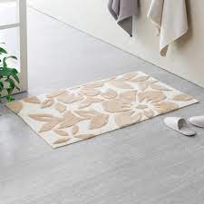 burlington leaf bath mat brown