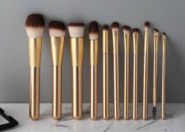 vonira gold synthetic makeup brushes