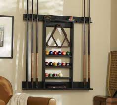 cue stick wall mount storage rack