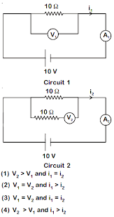 1) what is least count of an ammeter. In The Circuits Shown Below The Readings Of Voltmeters And The Ammeters Will Be Sarthaks Econnect Largest Online Education Community