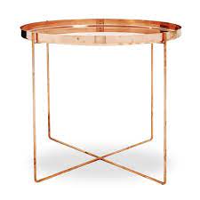 Brown Modern Copper Side Table Number