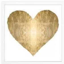 Forever And Ever Gold Foil Heart Wall Art