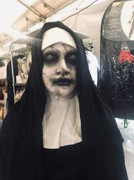 evil nun full face paint party