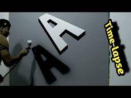 How To Painting 3d Letters Of In The