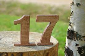 Rustic Wooden Table Numbers