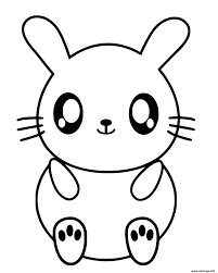 Dessin kawaii animaux lapin facile dessin de manga 2512. Coloriage Lapin Kawaii Aime Les Carottes Dessin Lapin A Imprimer