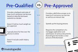 pre qualified vs pre approved what s