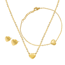 9670ist heart gold jewelry set imono