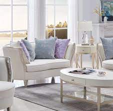 Traditional Linen Blend Sofa Set 3 Pcs