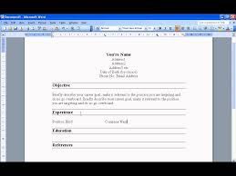 Resume Template With Ms Word File   Free Download  by    