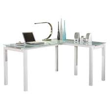 Matching light colors with white is an easy way to make your desk blend in. Signature Design By Ashley Baraga L Shaped Desk In White H410 24