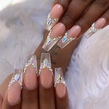 43 clear acrylic nails that are super