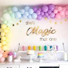 rainbow theme birthday party ideas for