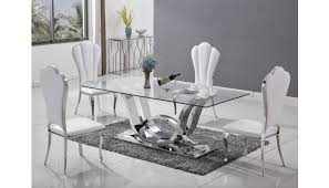 bridget modern glass dining table