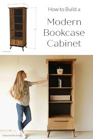 diy modern bookcase cabinet with drawer