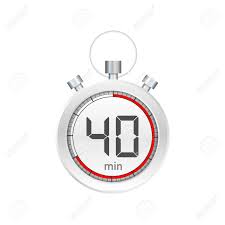 The 40 Minutes Stopwatch Vector Icon Stopwatch Icon In Flat