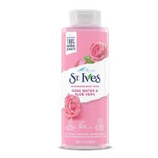 st ives body wash with rose water and