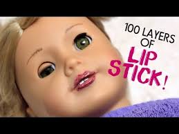 lipstick on an american doll