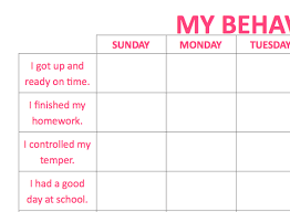 Free Printable Behavior Charts For 6 Year Olds Google