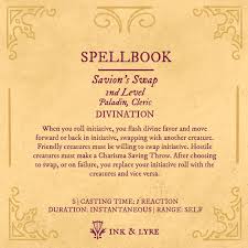 You'll find that initiative comes more easily to areas of life you're passionate about. Savion S Swap Spellbook Card Ink And Lyre On Patreon Spell Book Dnd Chart Dnd Spells