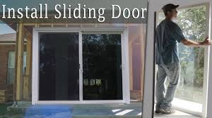 installing a large sliding glass door