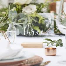 Acrylic Table Numbers 1 12 Wedding