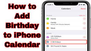 how to add birthdays to iphone calendar