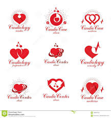 Red Hearts Created With Ecg Chart And Circulation Arrows