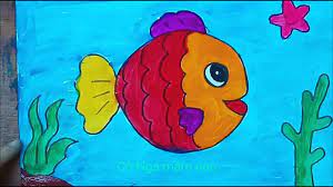 Vẽ Con Cá/ Hướng dẫn Vẽ tranh con cá/ How to draw a fish simplely 🐠. -  YouTube