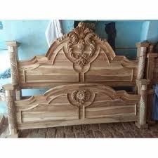 Carved Teak Wood Bed Headboard For